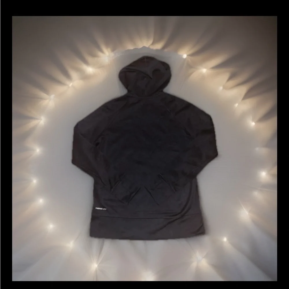 Nike Charcoal Pullover With Iconic Swoosh THERMA-FIT Pullover Hoodie Regular Fit